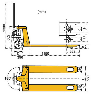 重載型手動(dòng)液壓搬運(yùn)車(chē)3